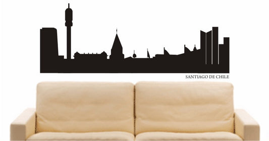 WANDTATTOO e618 Skyline Stadt - Santiago de Chile (Chile) Design 1