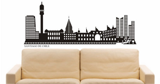 WANDTATTOO e618 Skyline Stadt - Santiago de Chile (Chile) Design 2