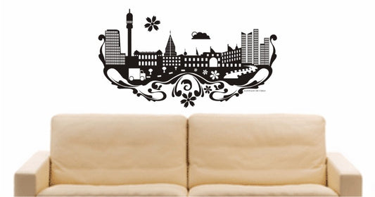 WANDTATTOO e618 Skyline Stadt - Santiago de Chile (Chile) Design 3