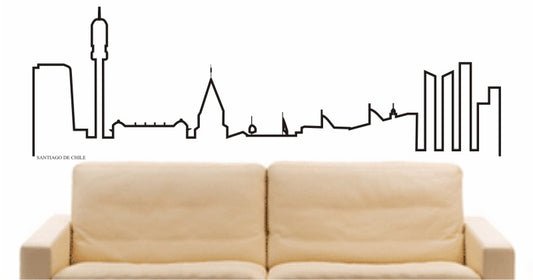 WANDTATTOO e618 Skyline Stadt - Santiago de Chile (Chile) Design 4
