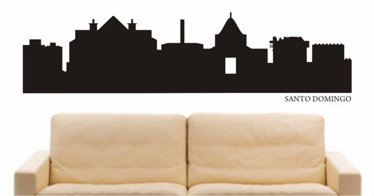 WANDTATTOO e619 Skyline Stadt - Santo Domingo (Dominikanische Republik) Design 1