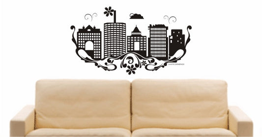 WANDTATTOO e619 Skyline Stadt - Santo Domingo (Dominikanische Republik) Design 3