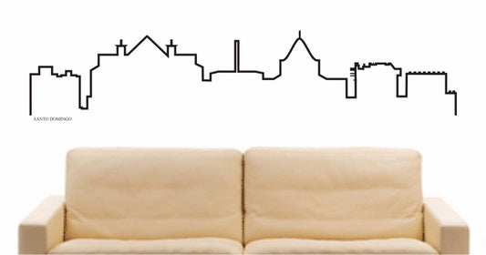 WANDTATTOO e619 Skyline Stadt - Santo Domingo (Dominikanische Republik) Design 4
