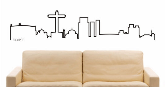 WANDTATTOO e623 Skyline Stadt - Skopje (Mazedonien) Design 4