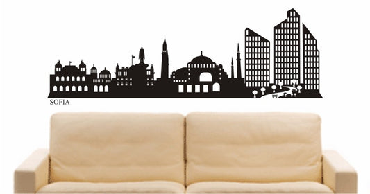 WANDTATTOO e624 Skyline Stadt - Sofia ( Bulgarien) Design 2