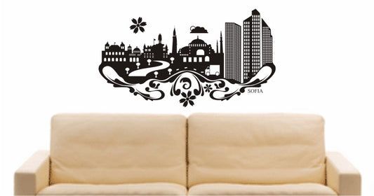 WANDTATTOO e624 Skyline Stadt - Sofia ( Bulgarien) Design 3