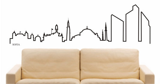 WANDTATTOO e624 Skyline Stadt - Sofia ( Bulgarien) Design 4