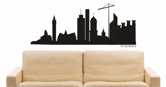 WANDTATTOO e626 Skyline Stadt - St. George’s (Grenada)Design 1
