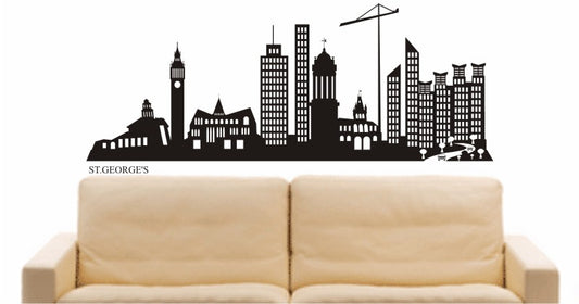 WANDTATTOO e626 Skyline Stadt - St. George’s (Grenada)Design 2
