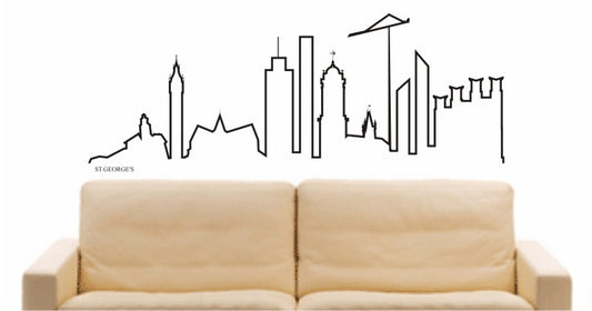 WANDTATTOO e626 Skyline Stadt - St. George’s (Grenada)Design 4