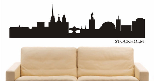 WANDTATTOO e627 Skyline Stadt - Stockholm (Schweden) Design 1