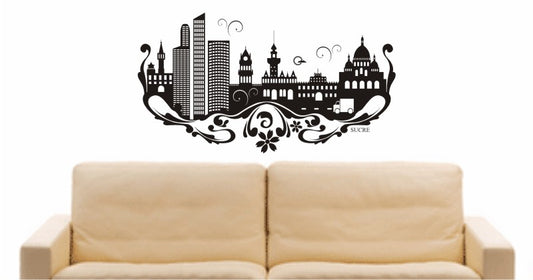 WANDTATTOO e628 Skyline Stadt - Sucre (Venezuela) Design 3