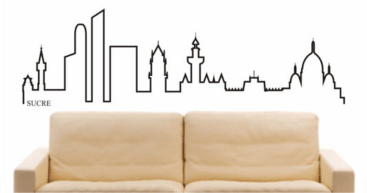WANDTATTOO e628 Skyline Stadt - Sucre (Venezuela) Design 4