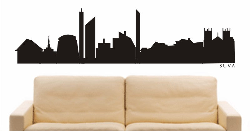 WANDTATTOO e629 Skyline Stadt - Suva ( Fidschi) Design 1