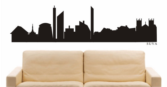 WANDTATTOO e629 Skyline Stadt - Suva ( Fidschi) Design 1
