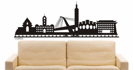 WANDTATTOO e630 Skyline Stadt - Taipeh (Republik China) Design 2