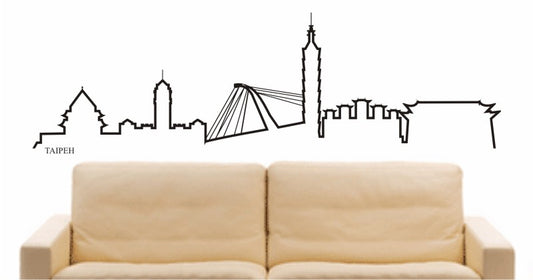 WANDTATTOO e630 Skyline Stadt - Taipeh (Republik China) Design 4