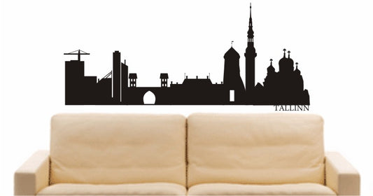 WANDTATTOO e631 Skyline Stadt - Tallinn (Estland) Design 1