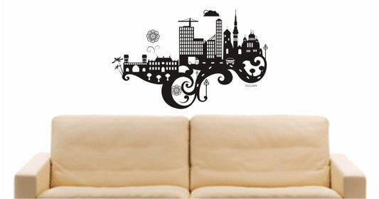 WANDTATTOO e631 Skyline Stadt - Tallinn (Estland) Design 3