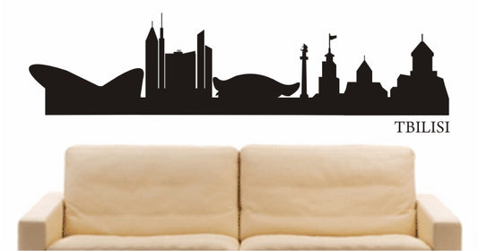 WANDTATTOO e632 Skyline Stadt - Tiflis (Georgien) Design 1