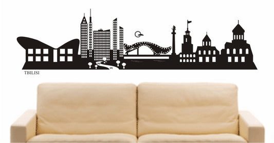 WANDTATTOO e632 Skyline Stadt - Tiflis (Georgien) Design 2