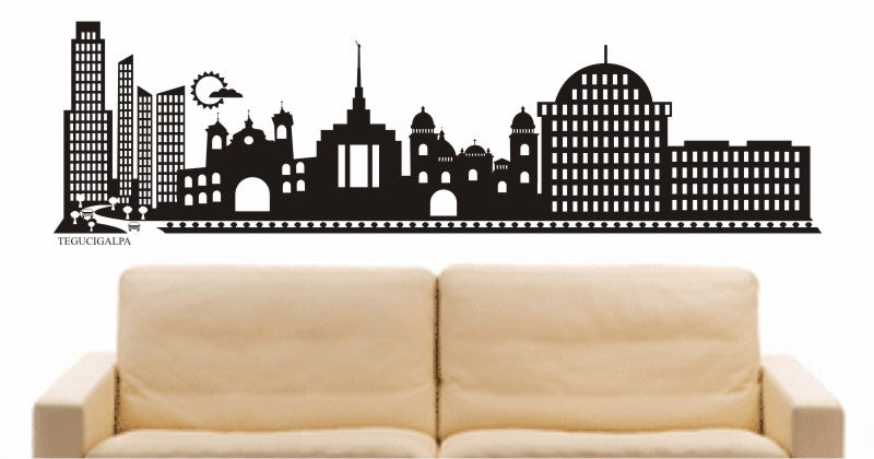 WANDTATTOO e633 Skyline Stadt - Tegucigalpa (Honduras) Design 2