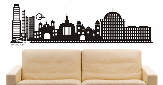 WANDTATTOO e633 Skyline Stadt - Tegucigalpa (Honduras) Design 2