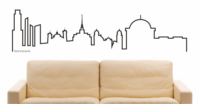WANDTATTOO e633 Skyline Stadt - Tegucigalpa (Honduras) Design 4