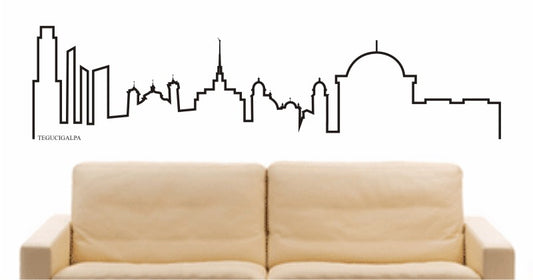 WANDTATTOO e633 Skyline Stadt - Tegucigalpa (Honduras) Design 4