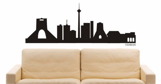 WANDTATTOO e634 Skyline Stadt - Teheran (Iran) Design 1