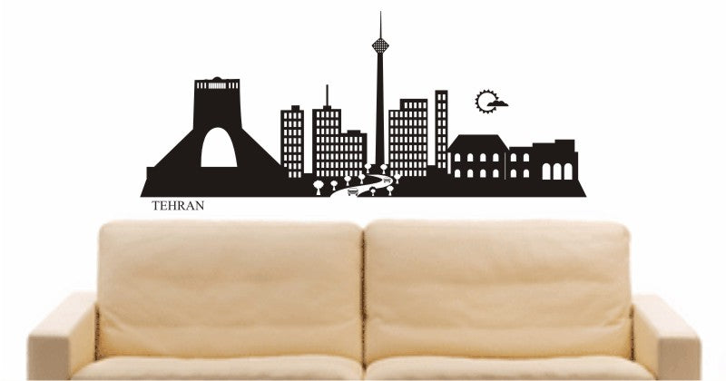WANDTATTOO e634 Skyline Stadt - Teheran (Iran) Design 2
