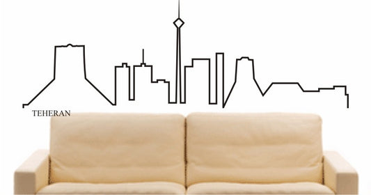WANDTATTOO e634 Skyline Stadt - Teheran (Iran) Design 4