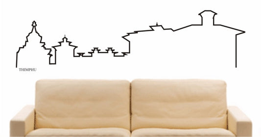 WANDTATTOO e635 Skyline Stadt - Thimphu (Bhutan) Design 4