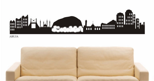 WANDTATTOO e637 Skyline Stadt - Abuja ( Nigeria) Design 2