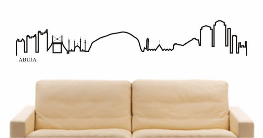 WANDTATTOO e637 Skyline Stadt - Abuja ( Nigeria) Design 4