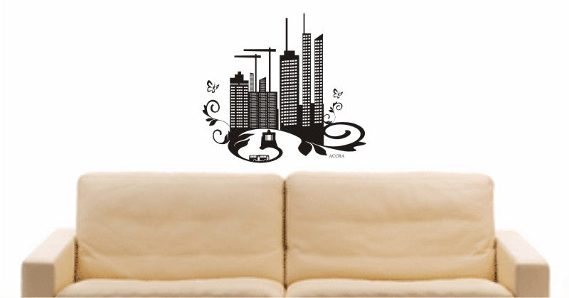 WANDTATTOO e639 Skyline Stadt - Accra ( Ghana) Design 3