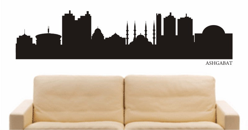 WANDTATTOO e641 Skyline Stadt - Ashgabat (Turkmenistan) Design 1