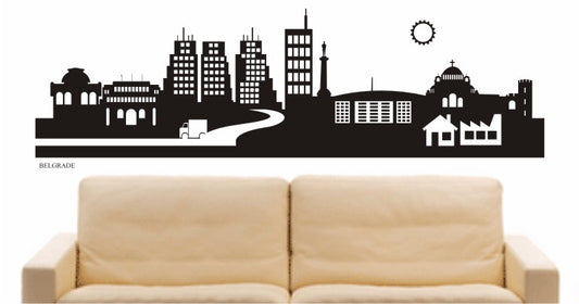 WANDTATTOO e644 Skyline Stadt - Belgrade (Serbia) Design 2