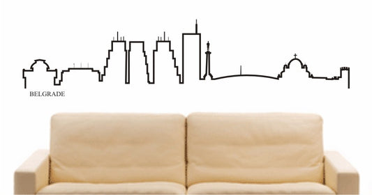 WANDTATTOO e644 Skyline Stadt - Belgrade (Serbia) Design 4