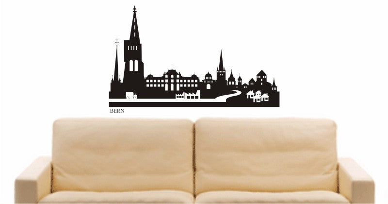 WANDTATTOO e645 Skyline Stadt - Bern ( Schweiz) Design 2
