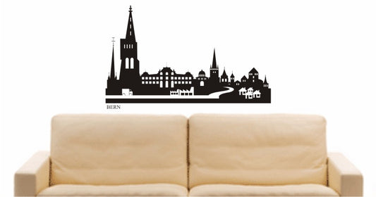 WANDTATTOO e645 Skyline Stadt - Bern ( Schweiz) Design 2