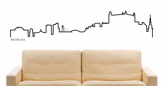 WANDTATTOO e646 Skyline Stadt - Bratislava (Slowakei) Design 4