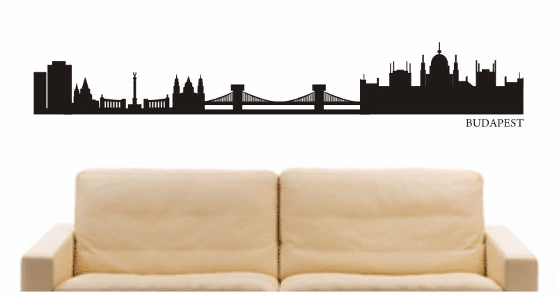 WANDTATTOO e647 Skyline Stadt - Budapest (Ungarn) Design 1