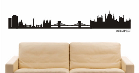 WANDTATTOO e647 Skyline Stadt - Budapest (Ungarn) Design 1