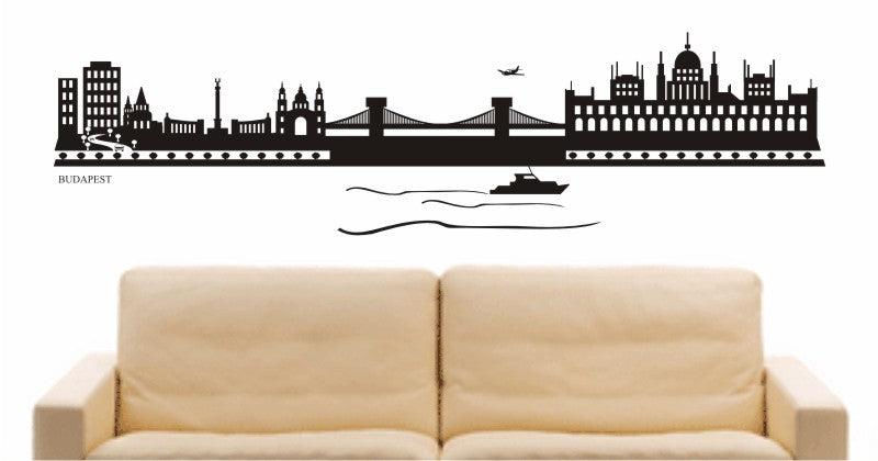 WANDTATTOO e647 Skyline Stadt - Budapest (Ungarn) Design 2