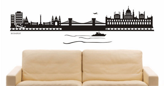 WANDTATTOO e647 Skyline Stadt - Budapest (Ungarn) Design 2