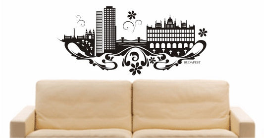 WANDTATTOO e647 Skyline Stadt - Budapest (Ungarn) Design 3