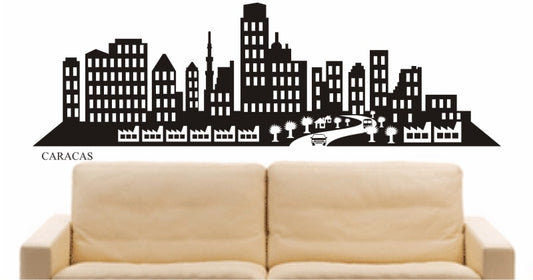 WANDTATTOO e649 Skyline Stadt - Caracas (Venezuela) Design 2