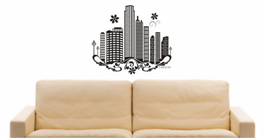 WANDTATTOO e649 Skyline Stadt - Caracas (Venezuela) Design 3