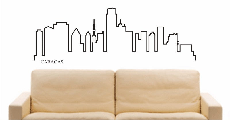 WANDTATTOO e649 Skyline Stadt - Caracas (Venezuela) Design 4